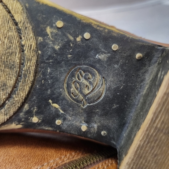 Lucky Brand Basel Heeled Ankle Bootie Boot Brown Leather Women's 7.5 Zip Sides - Picture 13 of 13